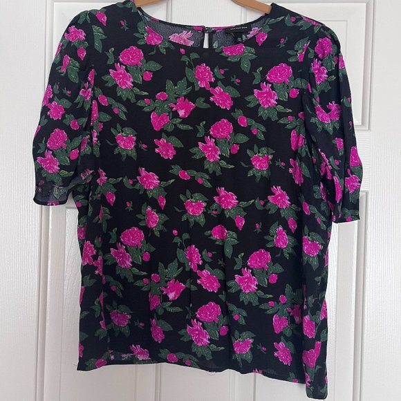 Who What Wear Full Short Sleeve Blouse - Picture 1 of 4